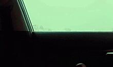 Big Cock Dances Outside in Public Vehicle