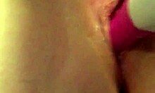 Teen masturbating with powerful vibrator