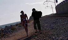 Yo, Bridgette loves riding cock in her ass during a threesome 😈