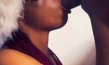 Love sucking big cock with homemade monster cock blowjob 😍