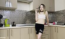 Stepsister, get rough anal in the kitchen?