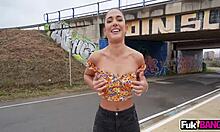 NURIA MILLAN GETS HER ASS BANGED IN PUBLIC!