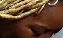 Amateur couple engages in deepthroat blowjob