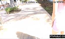 Italian Teen Flashes Upskirt on Public Street