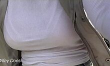 Wifey dares braless bike ride