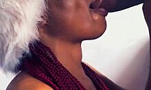 Love sucking big cock with homemade monster cock blowjob 😍