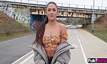 NURIA MILLAN GETS HER ASS BANGED IN PUBLIC!