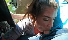 the lucky uber driver gets his wife to swallow jizz after blowjob