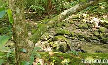 what's hotter than interracial milf action in nature's public setting?