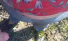 i gave my girlfriend a blowjob and fucked her doggy style in the bush, cum in mouth. it was huge and dirty.