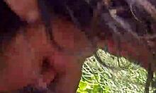 i gave my girlfriend a blowjob and fucked her doggy style in the bush, cum in mouth. it was huge and dirty.