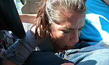 the lucky uber driver gets his wife to swallow jizz after blowjob