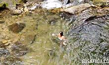 what's hotter than interracial milf action in nature's public setting?