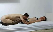 young couple shares intense feelings during quick fuck