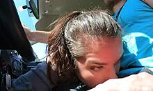 the lucky uber driver gets his wife to swallow jizz after blowjob