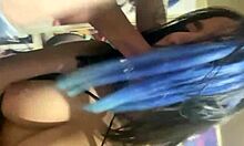 college girl with tattoo gets oral attention from muscular amateur