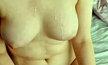 i got a hot pov handjob and huge cum on my tits