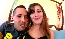 Amateur couple rips clothes for dripping wet pussy quickie