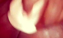 This ebony babe rips her clothes and plays with her wet pussy solo.