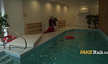 Risky Poolside Sex with a Cute Italian Girl in a Public Spot