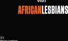 African ebony lesbians toy and tease in shower