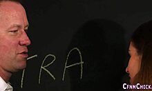 Student dominas command, Give us that cum now!