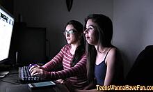 cock riding teens get spunked at wild hardcore party, so hot