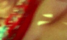 Step mom teases Johnny with a slow, sensual handjob in the bedroom