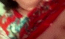 Step mom teases Johnny with a slow, sensual handjob in the bedroom