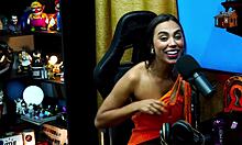 didy reis flashes stunning breasts during podcast with ruan.