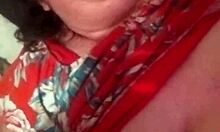 Step mom teases Johnny with a slow, sensual handjob in the bedroom