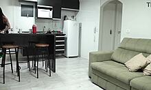 Unexpected passion with the hot maid.