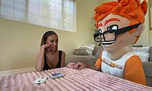 Brunette Mystic Christina Buffs Magic Crystal Balls in Porndudecasting Interview