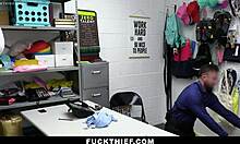 Young blonde caught stealing gets punished in the garage