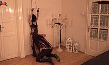 lick violet's pussy and ass in bdsm slave scene