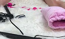 I oiled her up for massage, then fucked her pussy and ass with dildo 😍