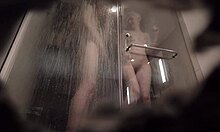 Watch us, amateur couple giving horny handjobs in the shower.