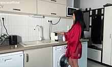 He Comes Home Tired And His Wife Drains His Balls With Her Big Tits And Pussy