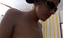 I, an Italian blonde milf, masturbate with a young 18+ cock at home