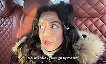 Katty West fucks boyfriend in car for quickie breakup