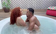 I made the naughty redhead sit on my dick bareback and came on her face