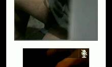 Juicy lucy teases with wet ass and big tits in interracial cam2cam session.