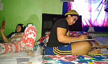 I masturbate my big pussy while stepsister does homework