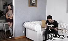 Melissa Moore, a teenage girl, gets severely plowed and then fed jizz in her mouth.