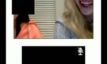 Juicy lucy teases with wet ass and big tits in interracial cam2cam session.