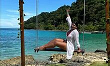 Oh, how that ebony babe moans while taking a big cock in doggystyle!