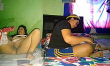 I masturbate my big pussy while stepsister does homework