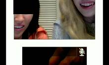 Juicy lucy teases with wet ass and big tits in interracial cam2cam session.