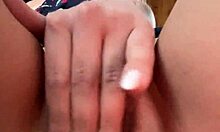 Jerk Off to Hairy Pussy Close-Up with Big Tits and Ripped Pantyhose.