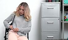 Busted Teen Exploited by Loss Prevention Officer in Hard Missionary Ride